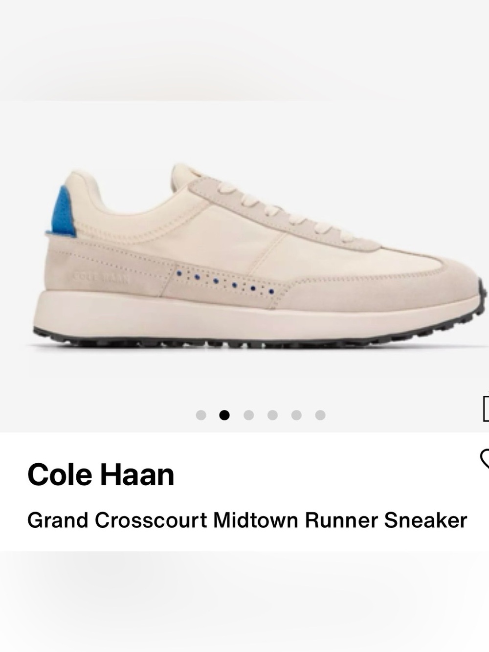 Men’s Cole Haan Grand Crosscourt Midtown Runner Sneaker Size 10.5